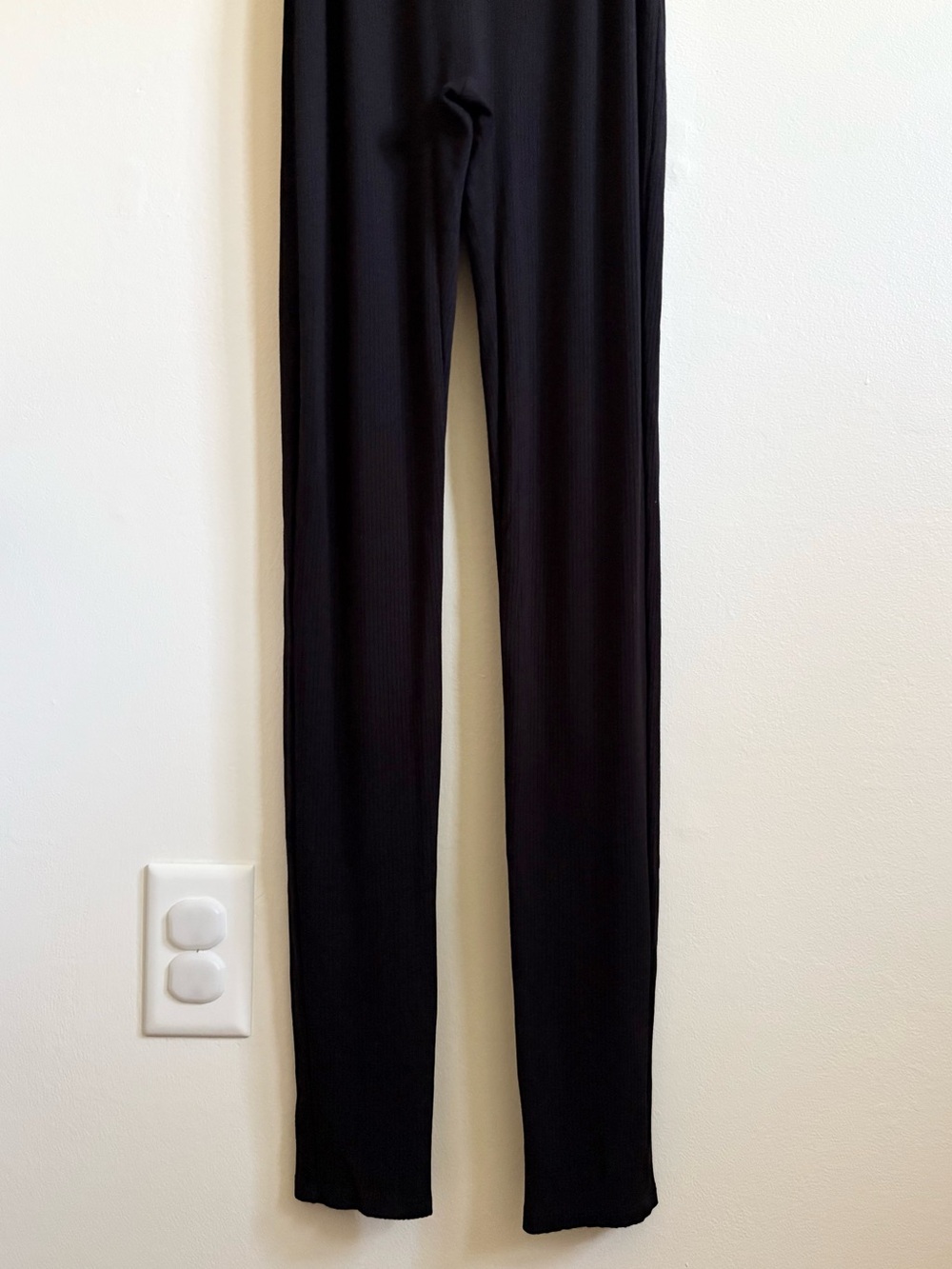 Lulu's Super Base Black Ribbed Knit Bodycon Lounge Jumpsuit - Picture 4 of 7